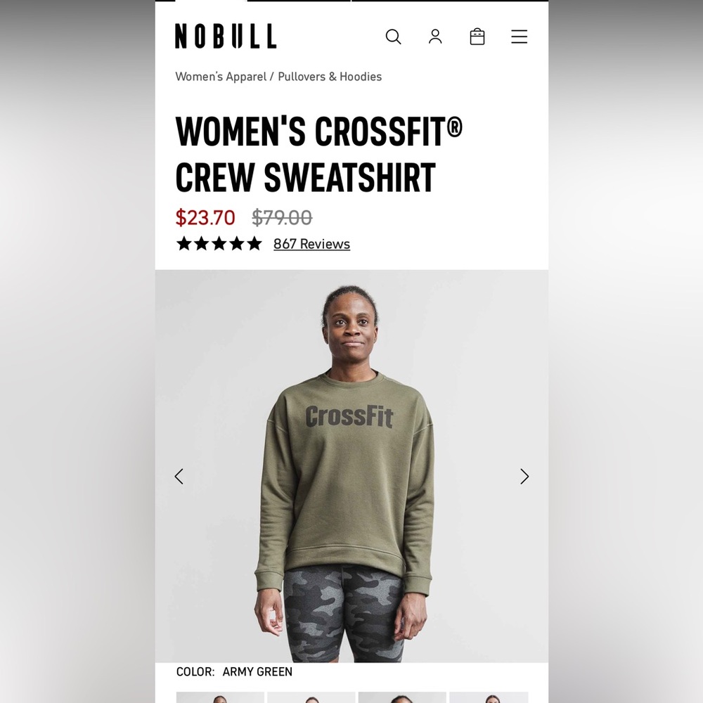 NOBULL Women’s Crossfit Crew Neck Sweater